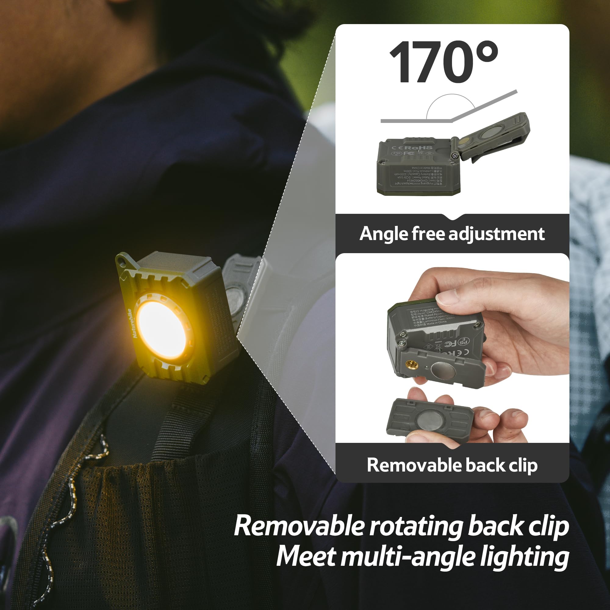Naturehike Lámpara Camping Recargable 2600 MAh IP44 - Linterna LED Superbrillante 1000 Lúmenes Para Senderismo