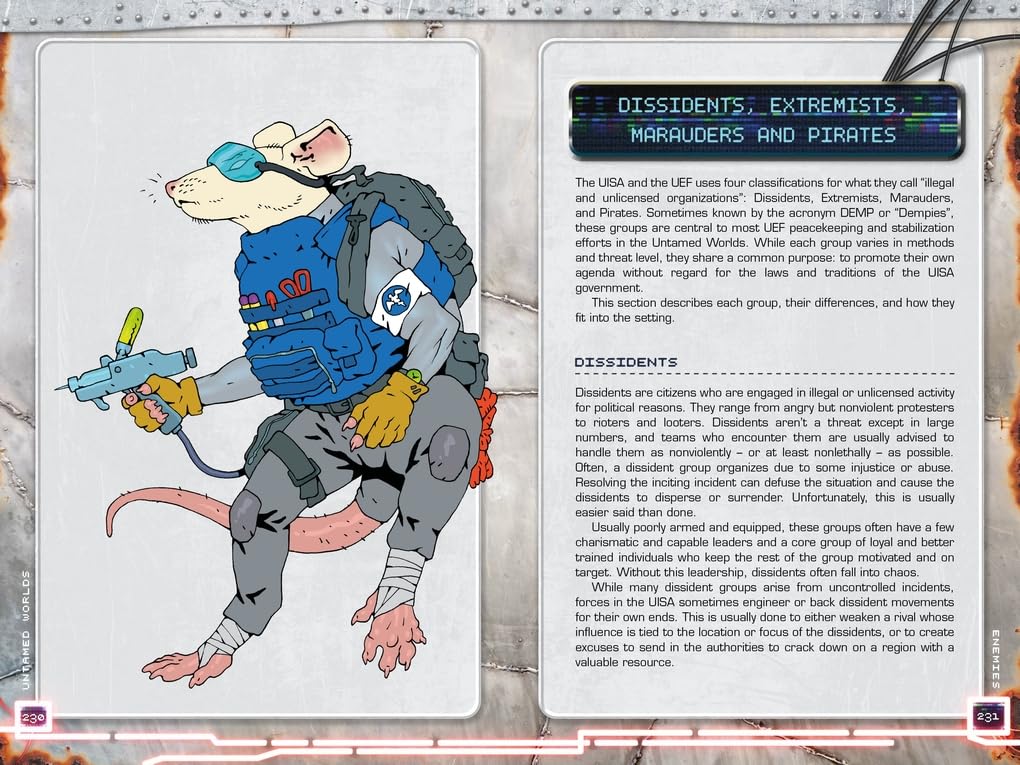 Untamed Worlds: Anthropomorphic Science Fiction Roleplaying (Osprey Roleplaying)      Hardcover – September 16, 2025