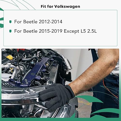 Miniatura 2 de YHTAUTO Reemplazo del panel de soporte del radiador para Volkswagen Beetle 2012-2019, solo Hatchback, montaje de soporte del núcleo del radiador de