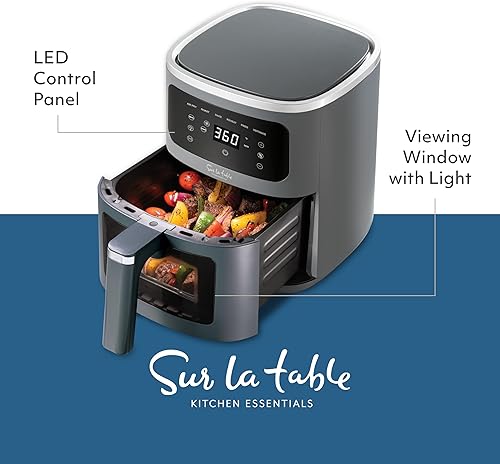Miniatura 2 de Sur La Table Freidora de aire compacta de 4.2 cuartos de galón - Pantalla táctil LED digital - 6 ajustes preestablecidos