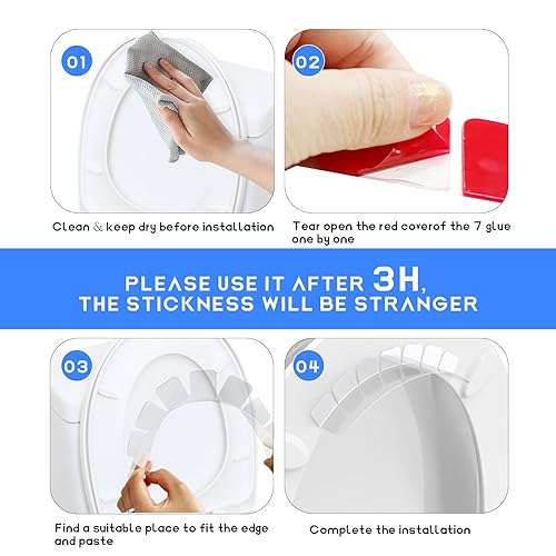 Miniatura 4 de Protectores contra salpicaduras para asiento de inodoro, paquete de 4 protectores contra salpicaduras para niños y adultos, deflector de orina