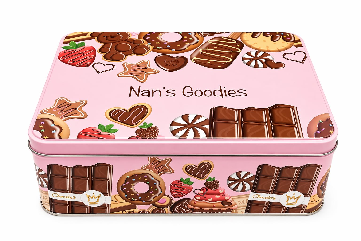 Lunar Shadow Nan's Goodies Pink Gift Tin, Gift for Nan, Mother's Day, Birthday, Christmas