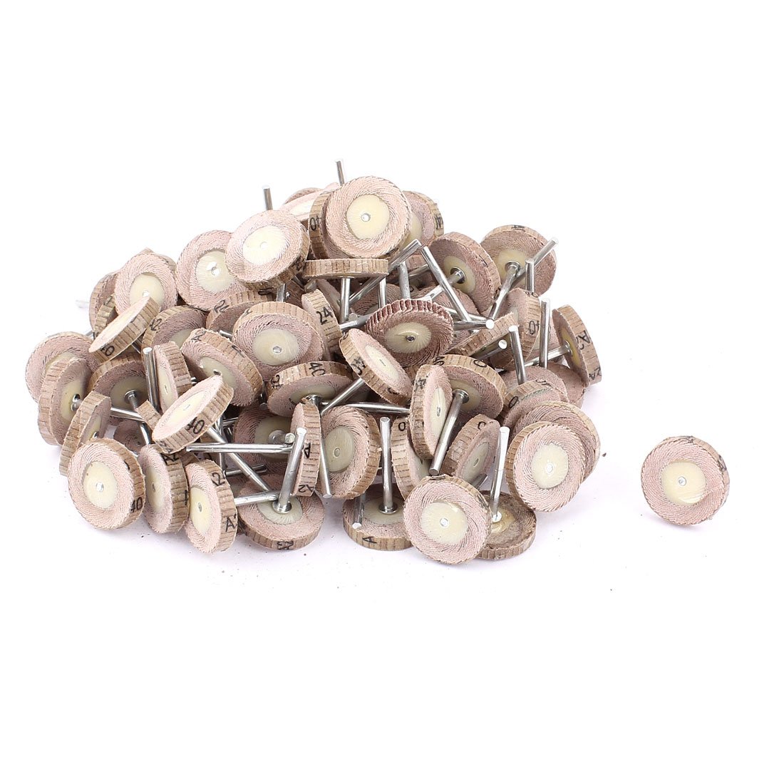 25mmx3mm T Shape Rotary Poishing Emery Cloth Wheel 100pcs w Handles (c4a40bbdfe013085222f19636b0728ed)