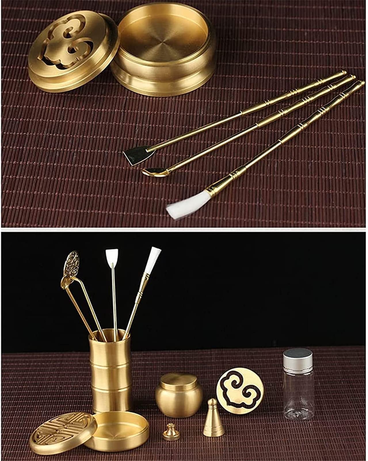 Kit Per La Produzione Di Incenso in Ottone, Stampo Per Incenso, Stampi Per Cono Di Incenso Per Fragranze Domestiche, Ideale Per La Meditazione Yoga, 8 Pezzi/Set