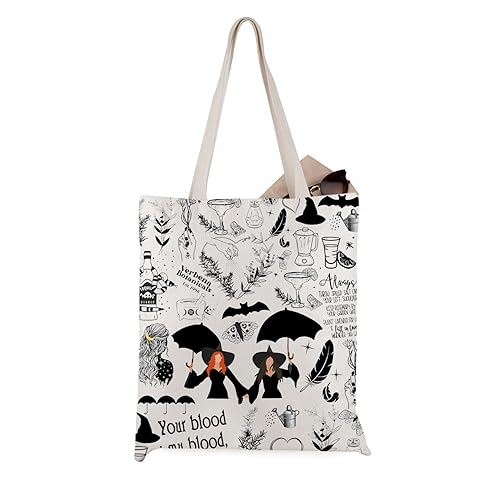 WCGXKO Magic Witch Inspired Tote Bag Sisters Apothecary Gift Witchy
