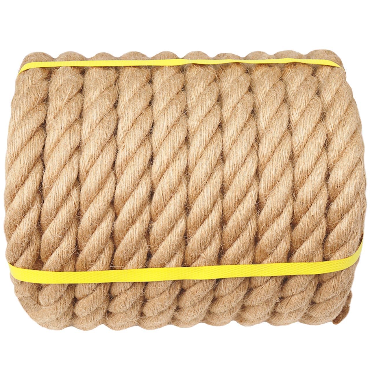 Cuerda De Yute Natural De 1 Pulgada × 100 Pies, Cuerda