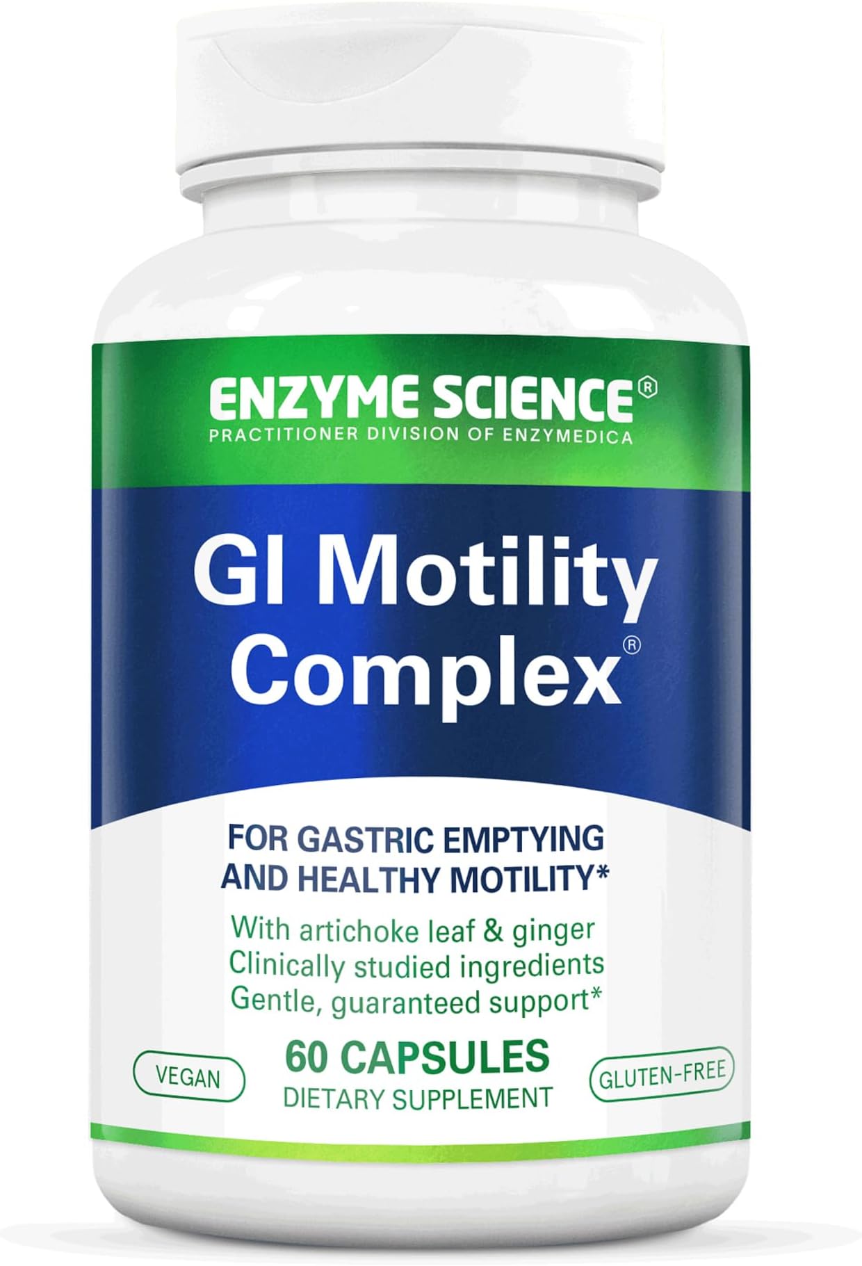 Enzyme Science GI Motility Complex, 60 Capsules – All Natural Digestive Enzyme Support – Gut Health Supplement– Supports Gastrointestinal Motility and Transport – Aids Small Bowel and Stomach