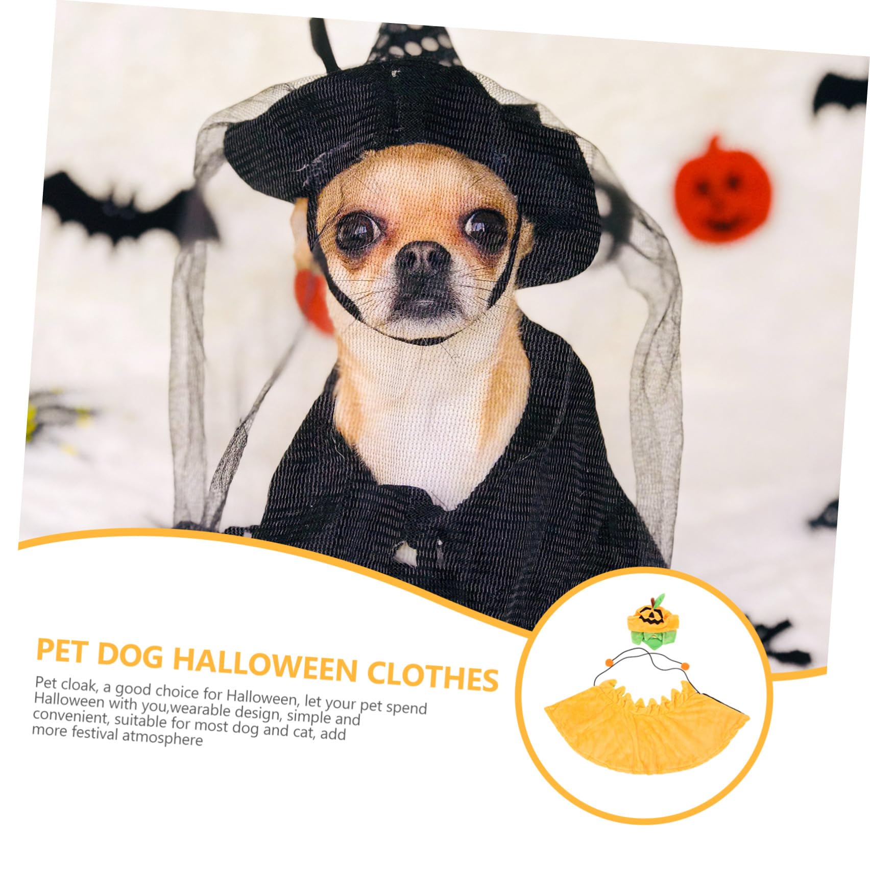 POPETPOP 4 Set Mantello Per Animali Domestici Mantello Di Peluche Per Animali Domestici Costume Da Zucca Di Halloween Per Gatti Mantello Di Zucca Per Cani Costume Di Halloween Per Cani