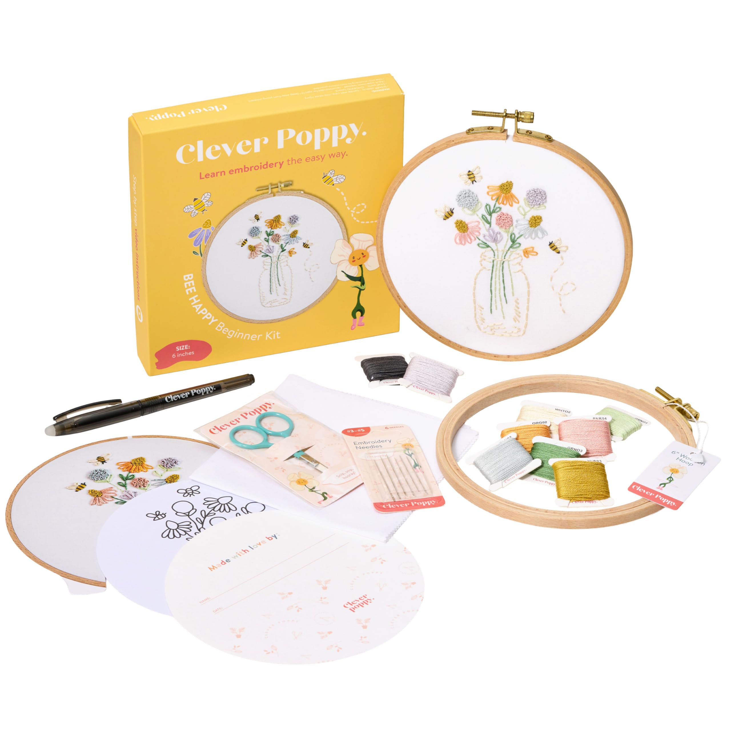 Beginner Embroidery Kit - Sunset Meadow -9 Beginner Embroidery Kit - Sunset Meadow -9