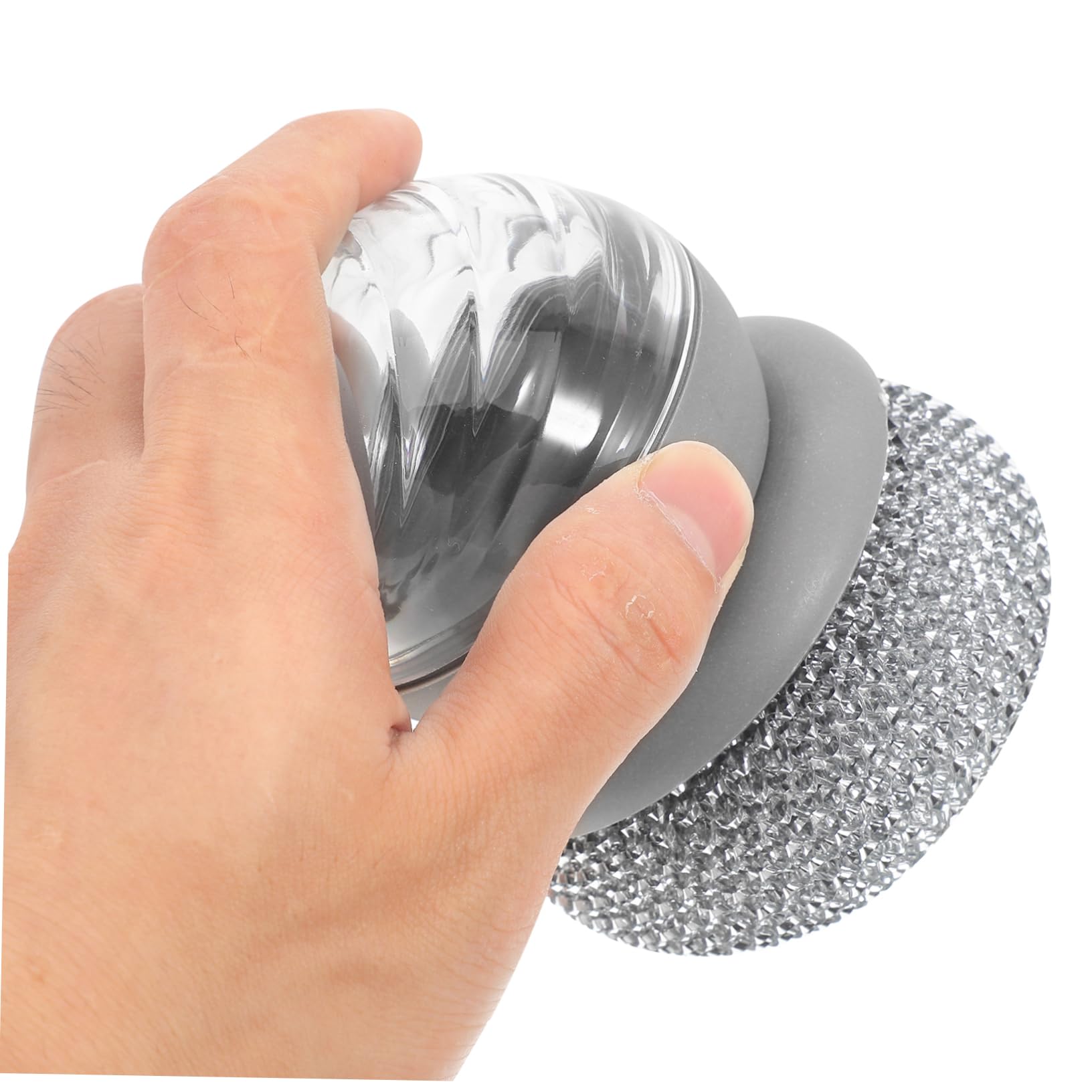 Cabilock 4 Juegos Cepillo De Bolas Fregadora De Cocina Émbolos Wok Jabón para Platos Limpieza Accesorios De Cocina Hundir Cepillo para Platos con Mango Lavar Platos Cacerola Páginas Grey