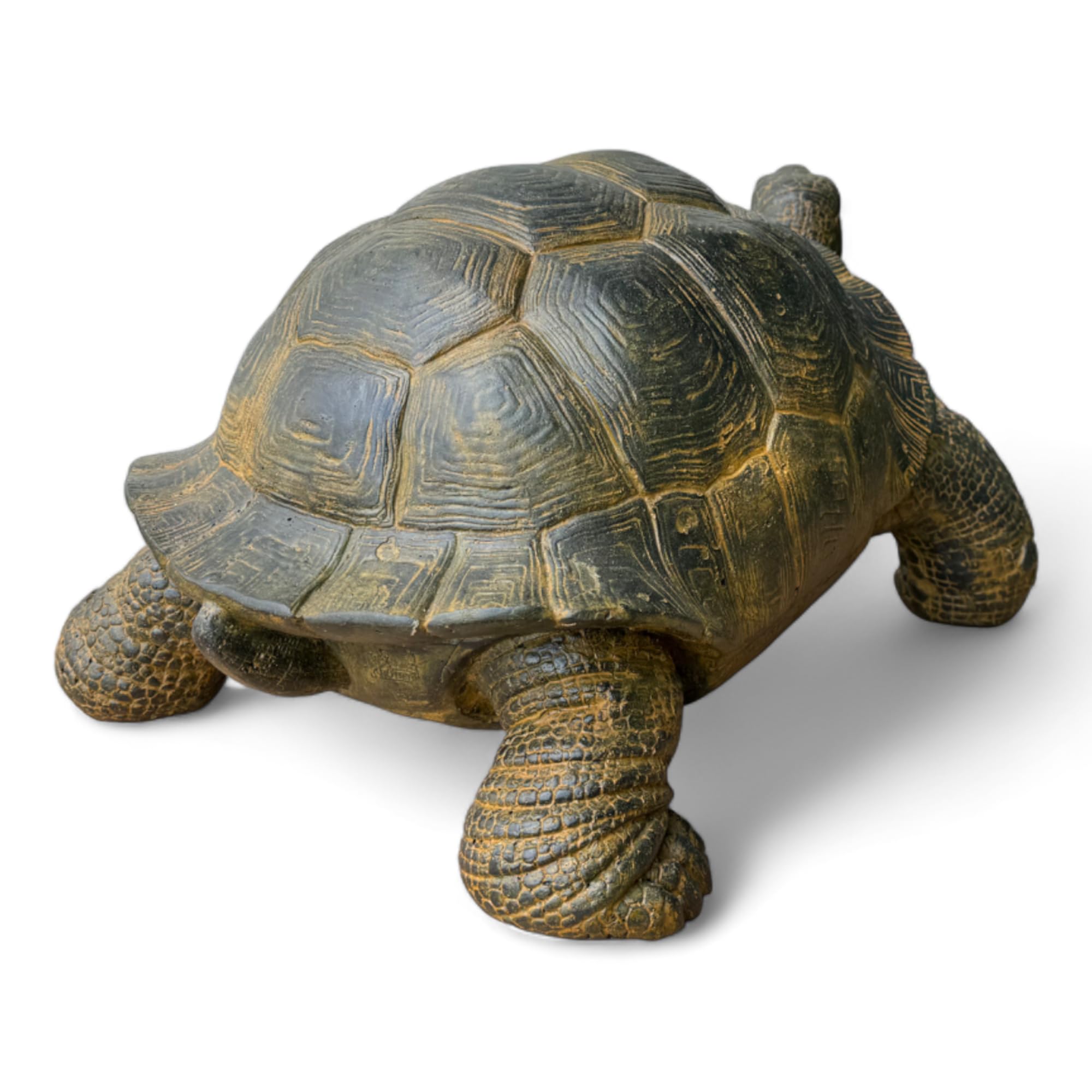 Stein Schildkröten – Pool, Garten, Terrasse - Langlebig und Wetterbeständig – Gelblich aus Glasfaserbeton – 32, 47 und 65 cm (Groß)