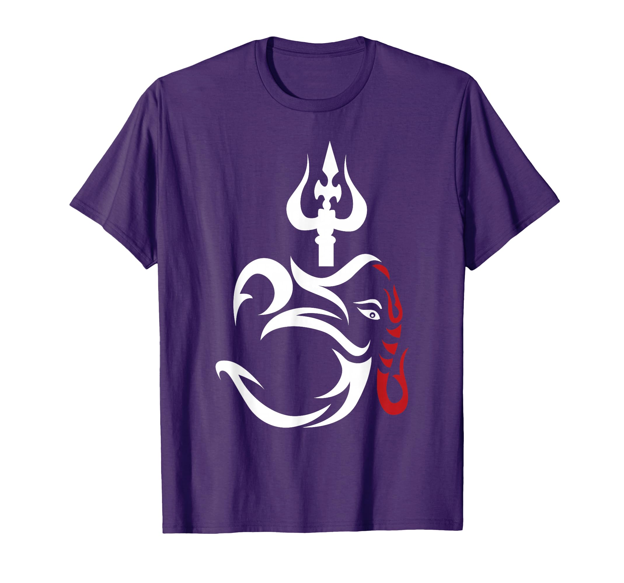 OM-Ganesha And Lord Shiva Divine Trident Trishul T-Shirt T-Shirt