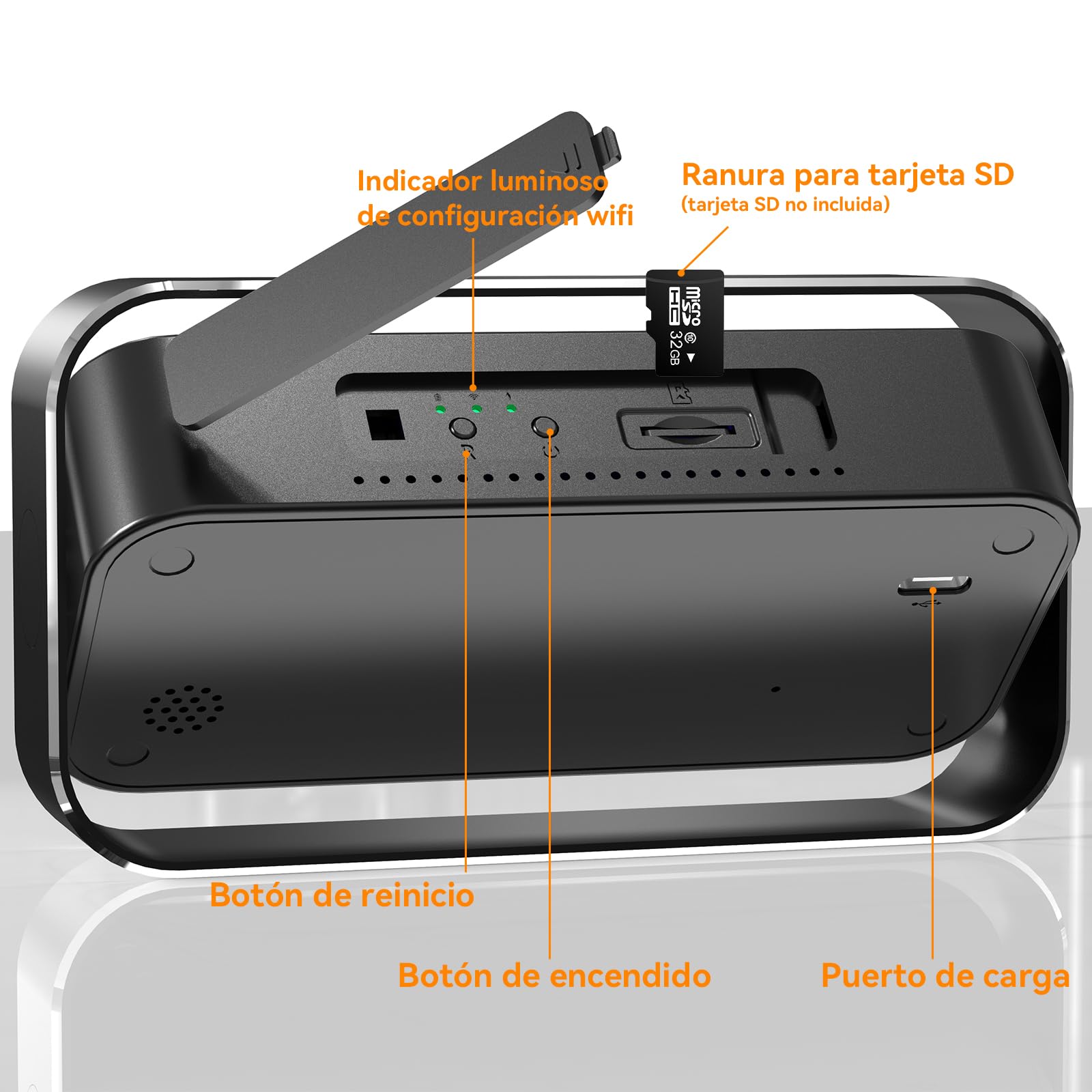 Mini Cámara Espía, WiFi Cámara Oculta Camara Vigilancia Interior Ultra HD 4K , Lente Gran Angular de 150°, Transmisión en Tiempo Real, con Visión Nocturna, Detección de Movimiento
