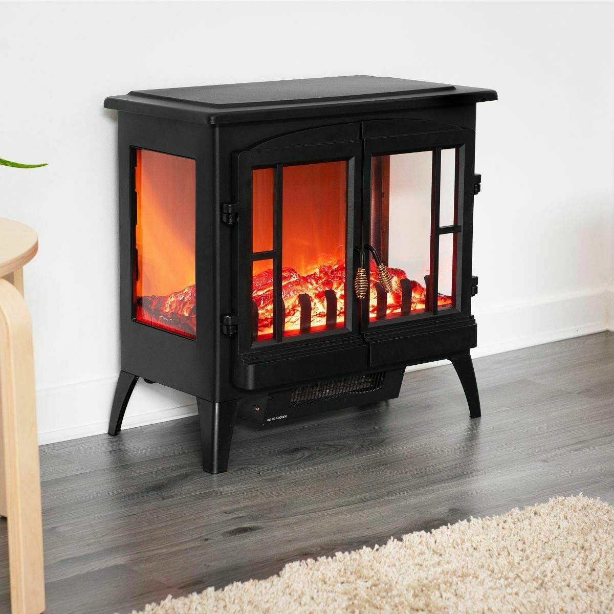 Buy Power Way Electric Stove Fan Heater Large Panoramic Glass Bronze