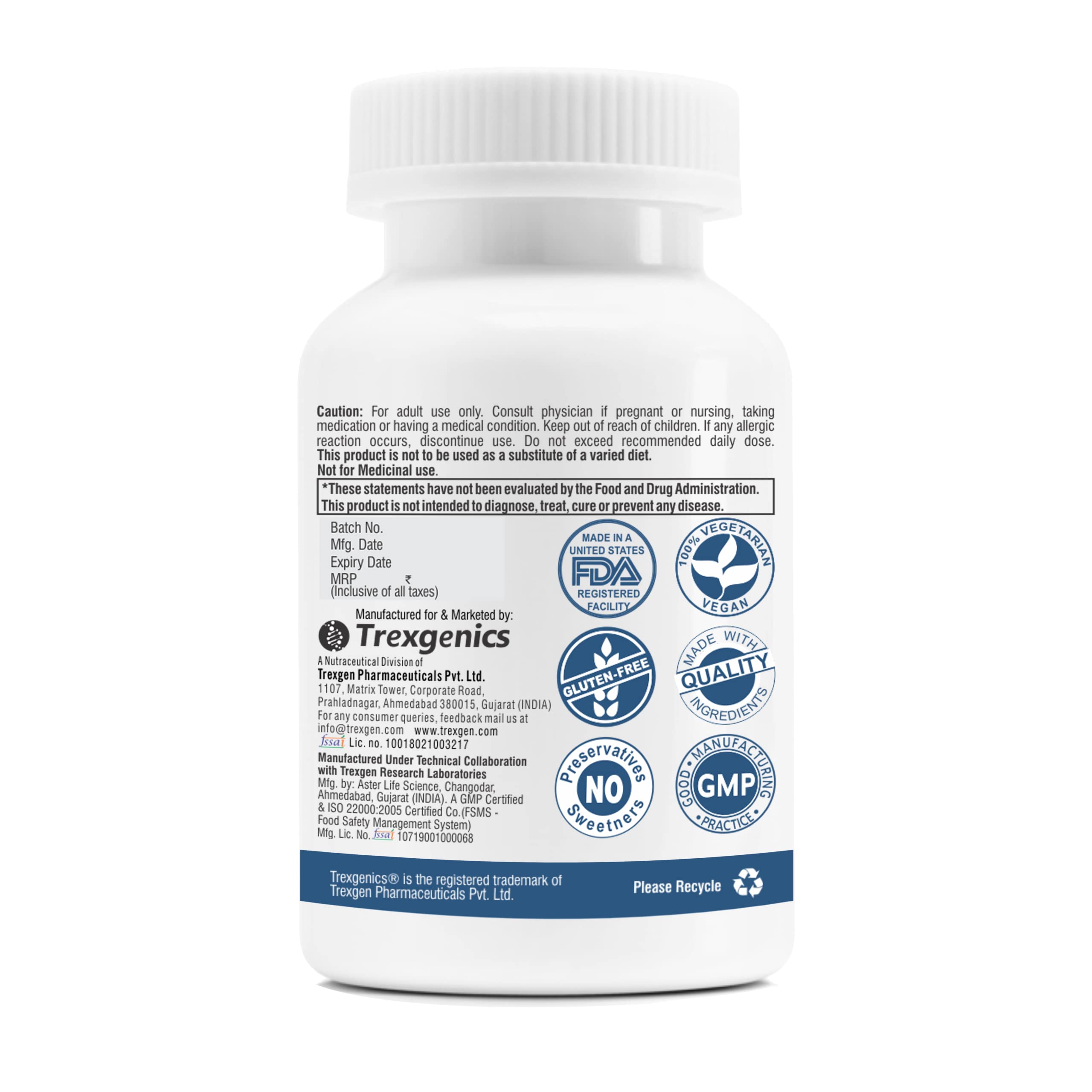 Trexgenics EyePro AREDS-2 Advanced Eye Protection formula with Researched Eye Ingredients Lutein,Zeaxanthin, Zinc, Copper & Bilberry(60 Veg. Capsules) 1