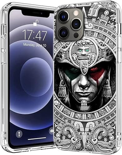 Funda protectora transparente de TPU suave para teléfono, orgullo azteca mexicano, piedra del sol azteca, compatible con iPhone 13 Pro Max, a la