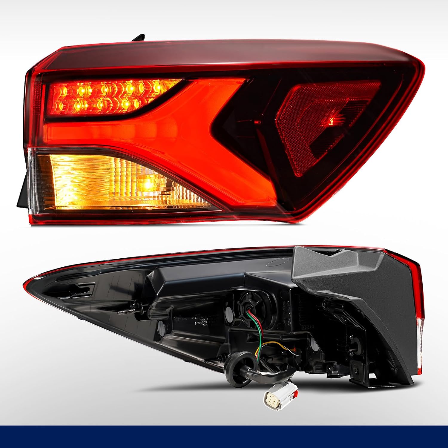 Led Tail Light Assembly Compatible with 2021 2022 2023 Chevy Trailblazer ACTIV/RS Taillights LED Type Rear Taillamp Assy Outer with Bulbs, Right Passenger Side, OEM: GM2805148 42825753