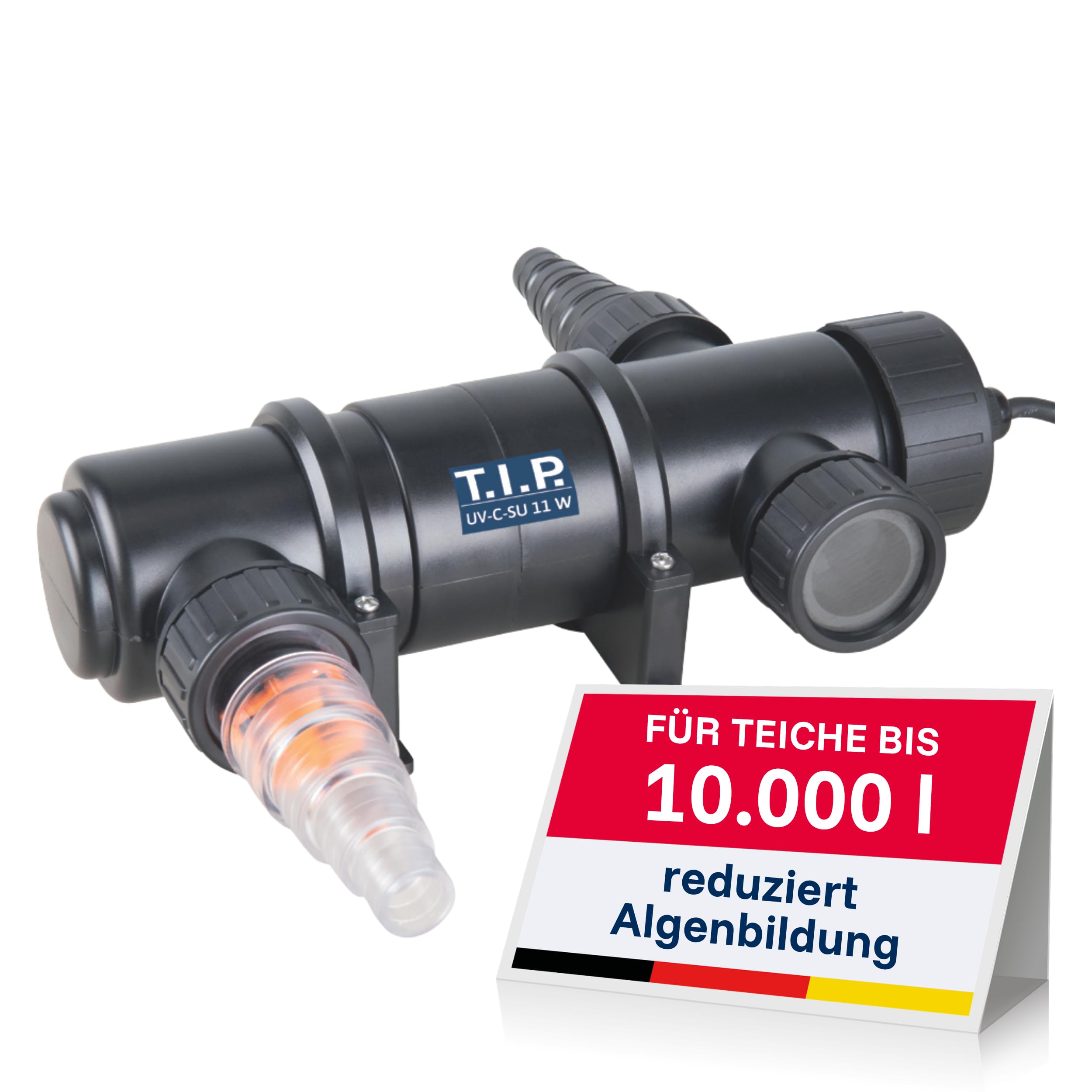 T.I.P. UV-C-Strahler 11W für Teiche bis 10.000L reduziert Algen & Bakterien, 30432