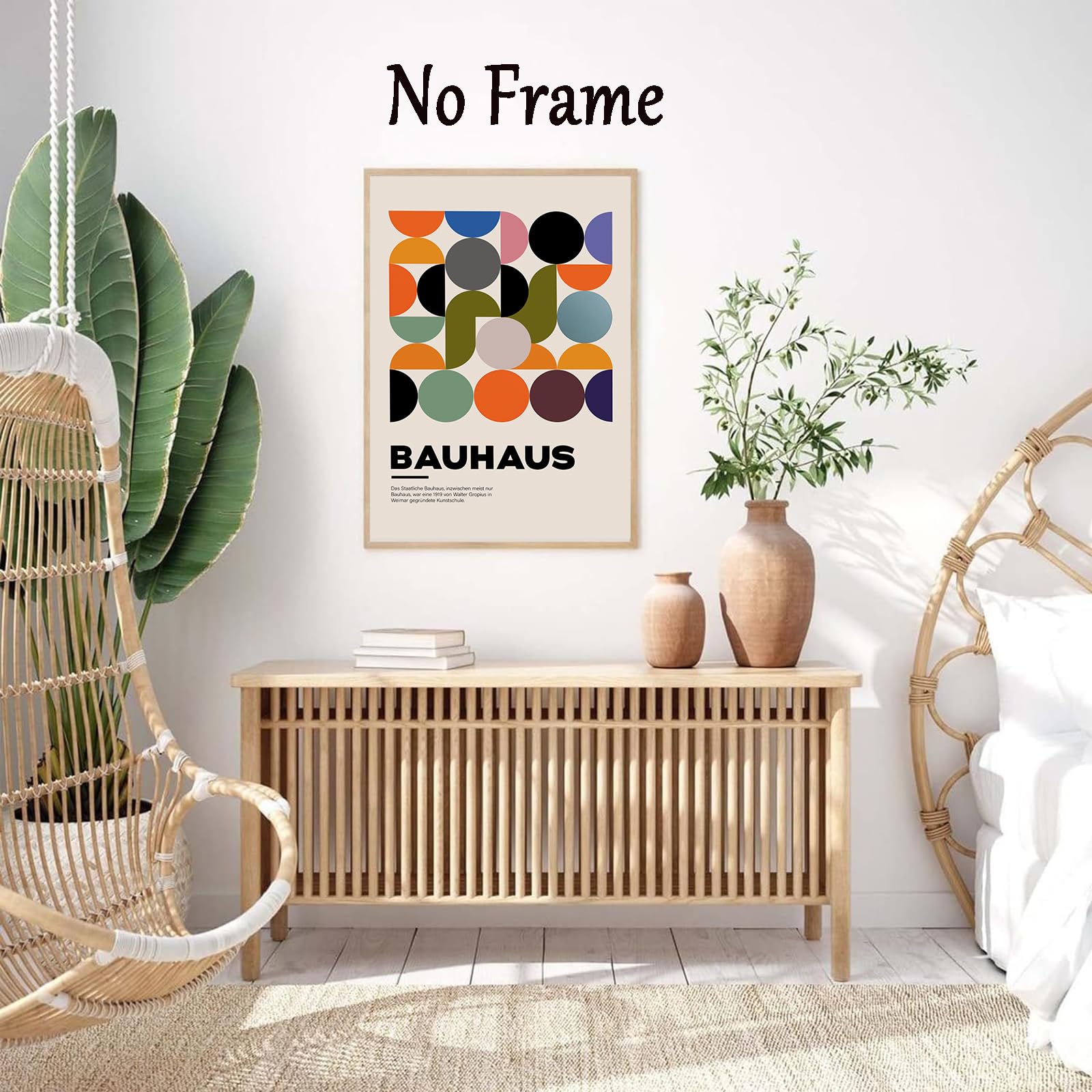 Bauhaus Canvas Wall Art Mid Century Modern Prints Abstract Boho