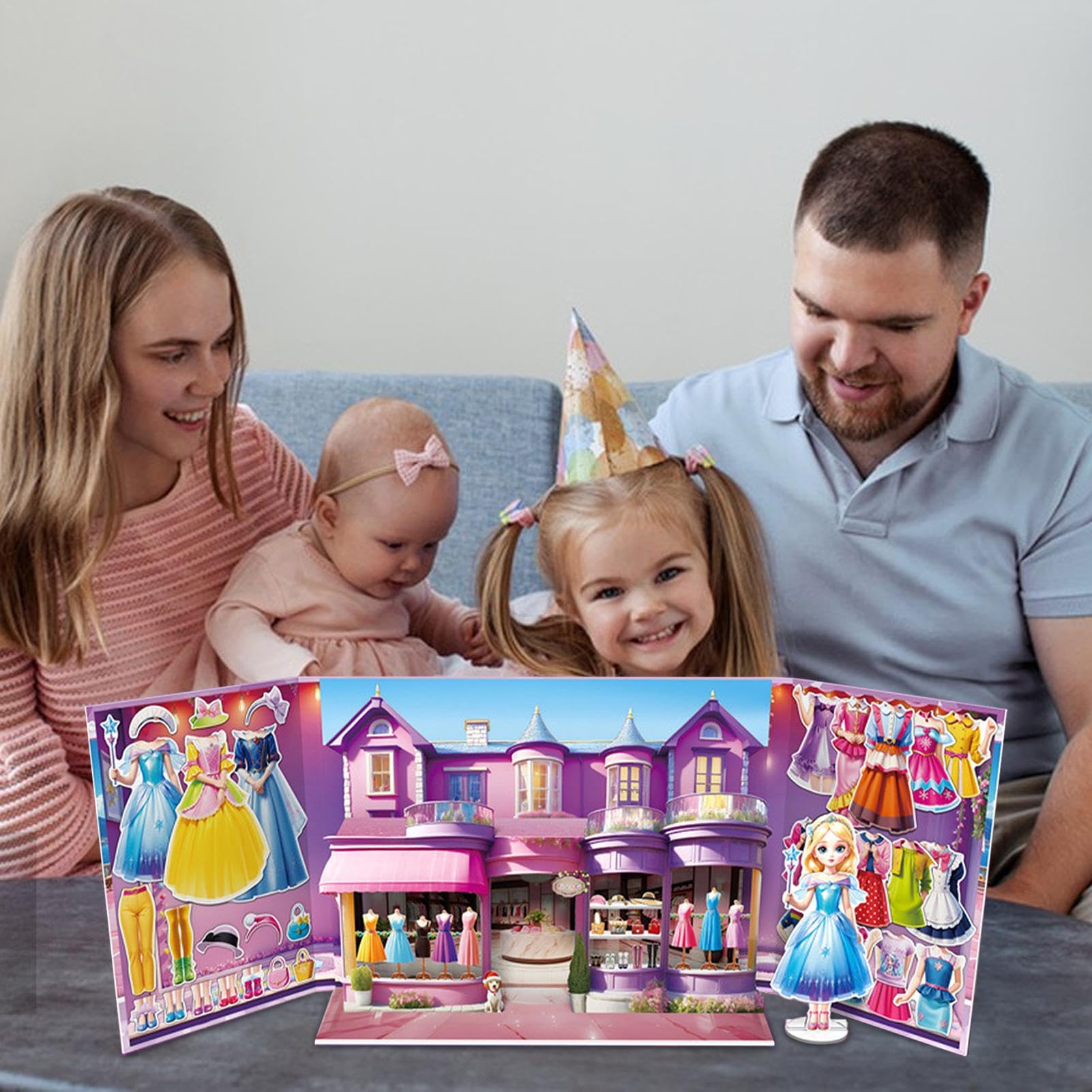 Poupées Magnétiques à Habiller - Jeu De Mode Princesse, Livre Autocollants