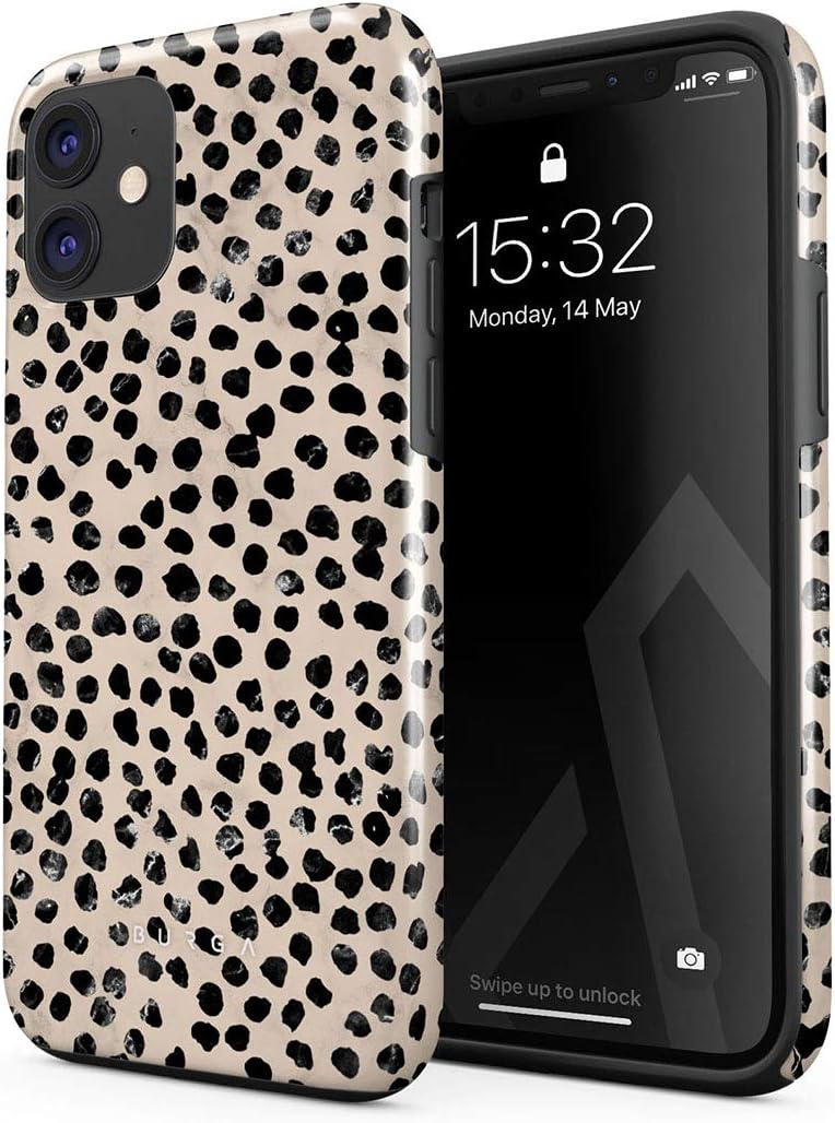 BURGA Phone Case for iPhone 12 - Cute, Trendy, Aesthetic, Pattern Phone Cover, Hard Shell Protection - fits Apple iPhone 12 Case for Women and Men