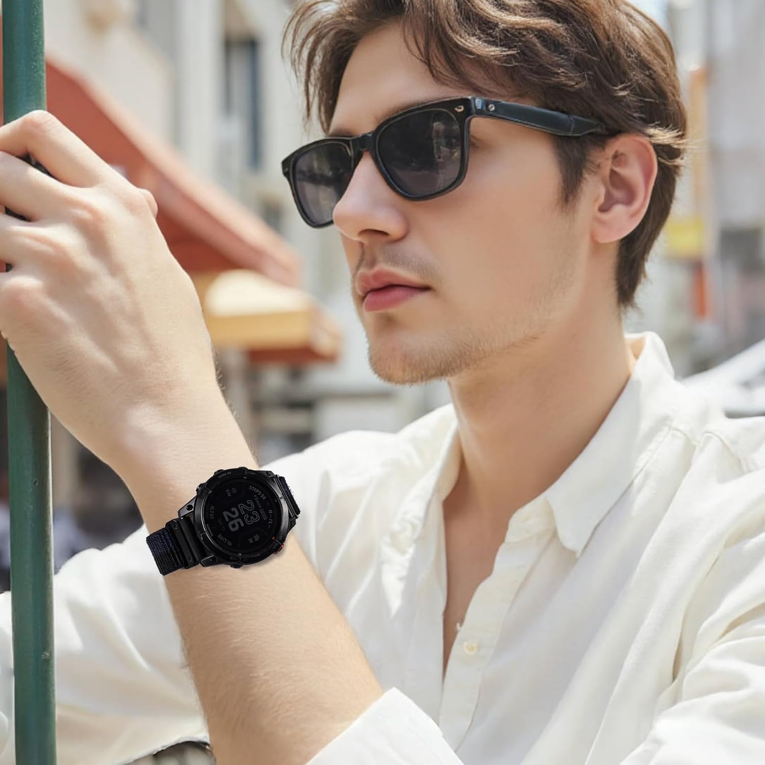 Velcro Nylon Quickfit Watch Band for Garmin Fenix/epix/Forerunner/Approach/Tactix/MARQ/Quatix/D2 Series — for Fenix 8/Fenix 7/Fenix 6/Forerunner 965/955 Replacement Sport Band for Men & Women - Image 5