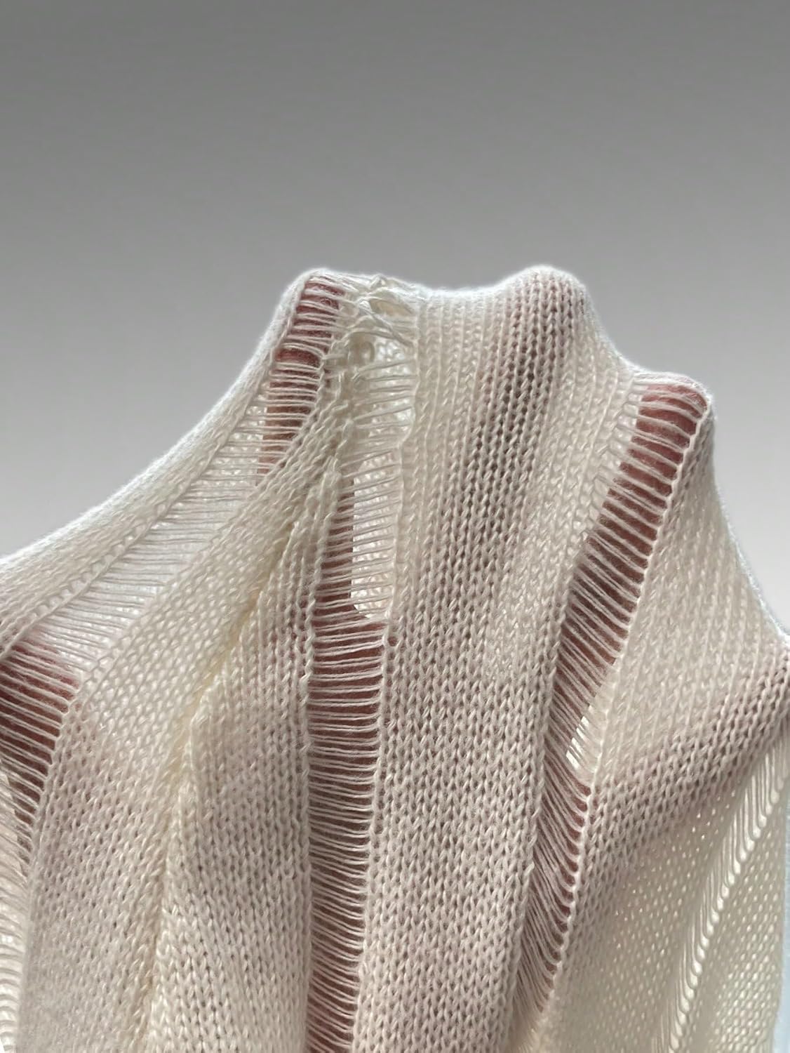 SweatyRocks Women's Oversized Boat Neck Sweater Ripped Knit Long Sleeve Casual Pullover Tops - Image 5