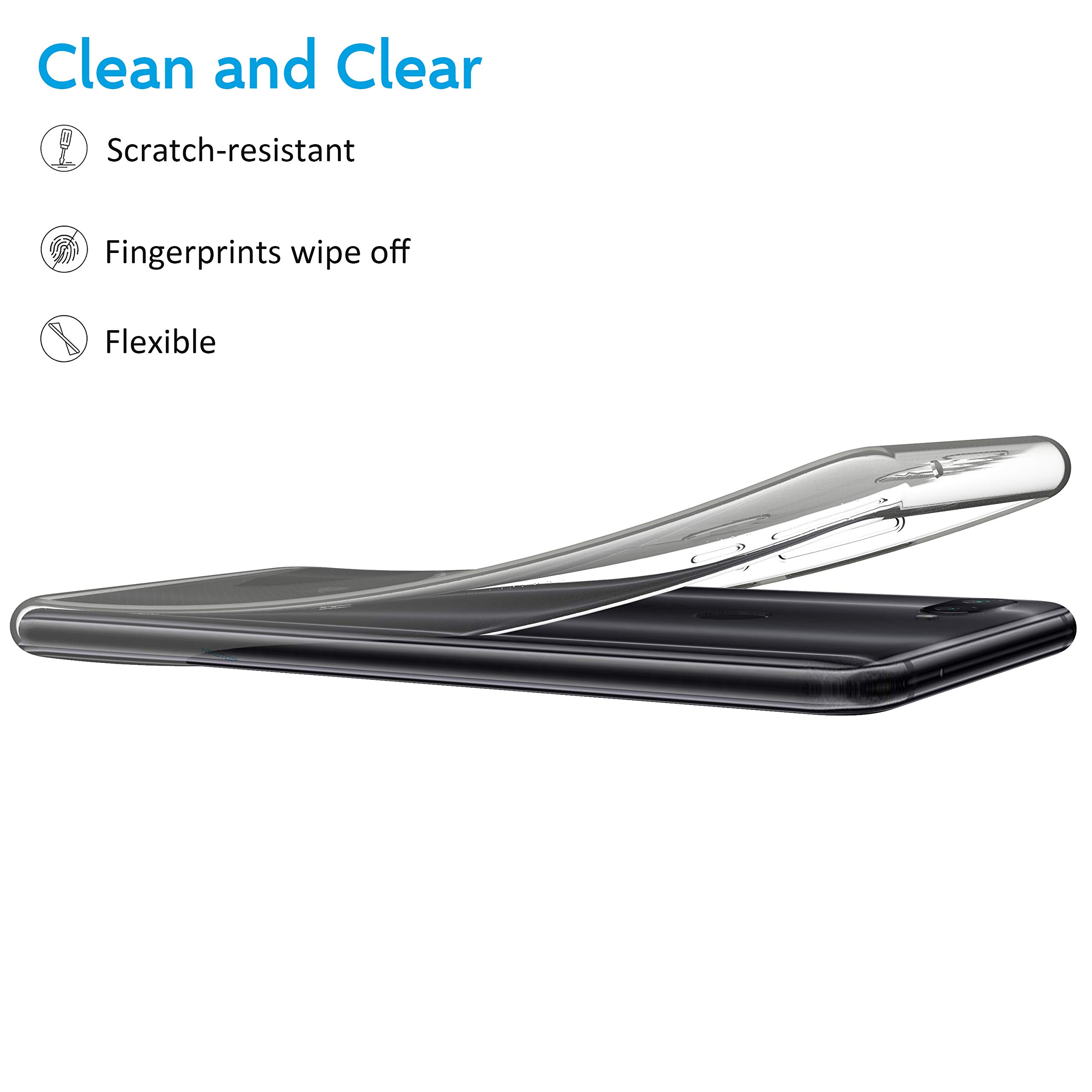 N NEWTOP Custodia Cover Compatibile per Xiaomi Mi 8 Lite, Morbido TPU Clear Gel Silicone Anti Graffio Trasparente Slim Sottile Flessibile Back Case Posteriore Protettiva (per Mi 8 Lite