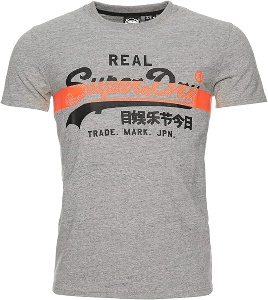 T-shirt Superdry Vl Cross Hatch Homme - Bleu Marine, Coupe Ajustée, Imprimé Camouflage Rayé, Taille XS