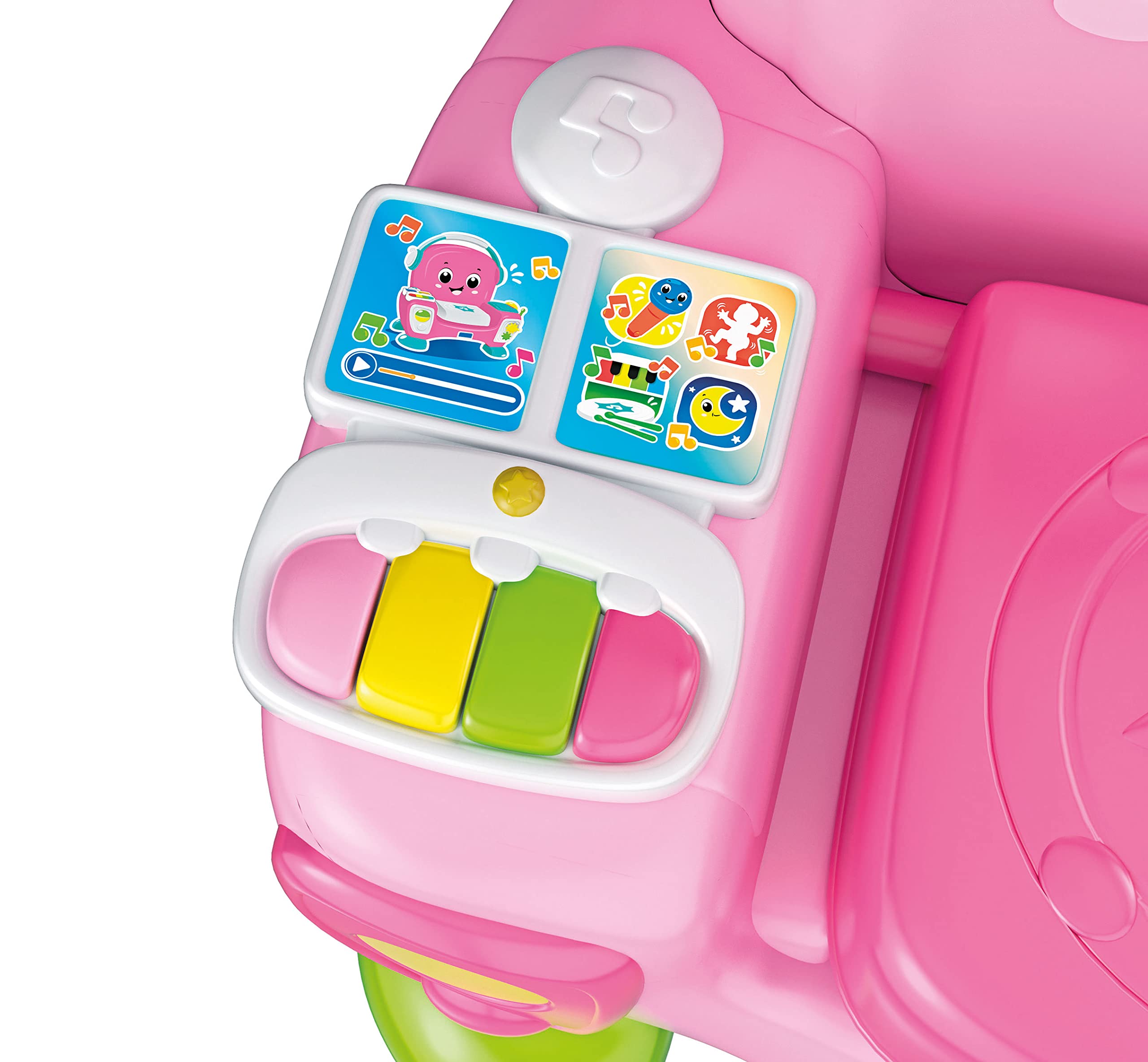 Clementoni Baby Poltroncina Interattiva Canta Suona e Balla Pink, Bambini 12-36 Mesi, Gioco Educativo con Luci e Filastrocche per Imparare Cantando e Ballando, Made in Italy, Lingua Italiana, 17755
