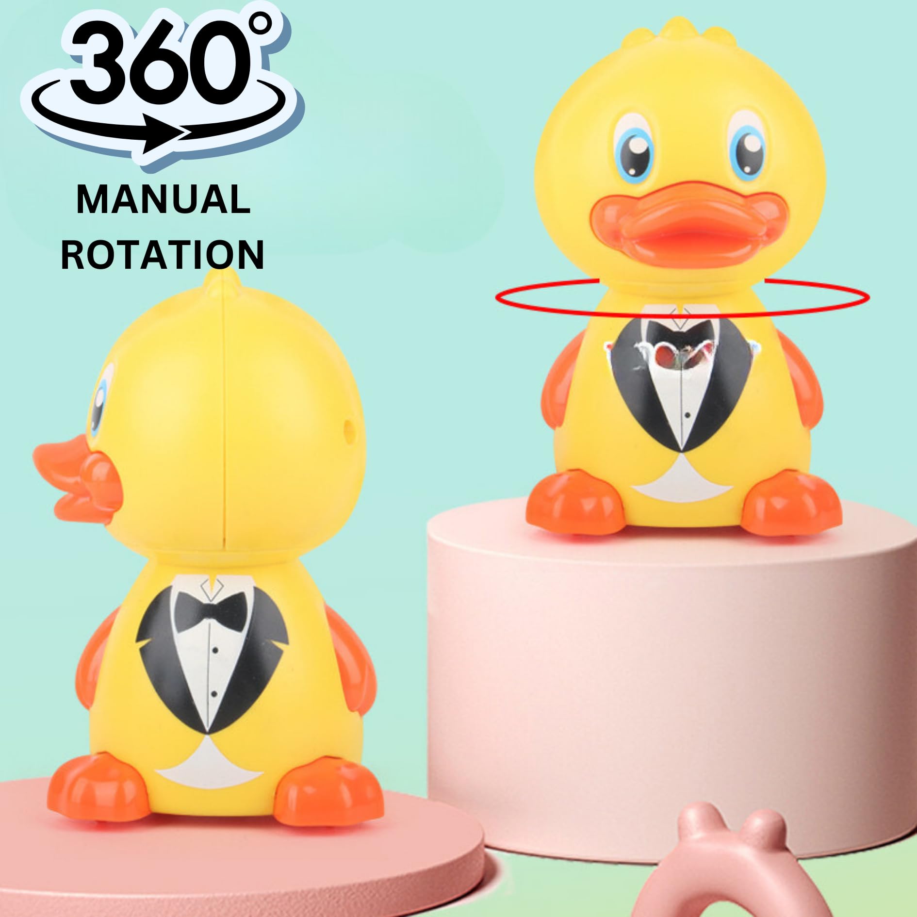Jo Baby Press & Go Duck Crawling Toys for Kids Press and Go Animal Vehicle Toy for Toddlers and Kids Pack of 2 Pcs