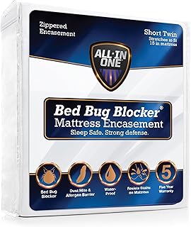 All-in-One Zippered RV Short Twin Mattress Protector