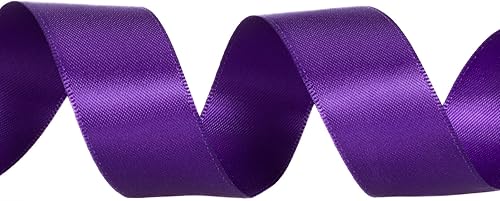 Vista 142 de Cinta de satén de poliéster de doble cara de color sólido, 1 pulgada de ancho, 100 yardas de largo, perfecta para bodas, envoltura de regalos, Oro