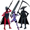 Assembly Completed T13 Action Figure Set, 3D Printed Action Figures, Dummy 13 Action Figure, Titan 13 Action Figure, for Collectors Desktop Decorations 3PCS - RedBlackLaser purple