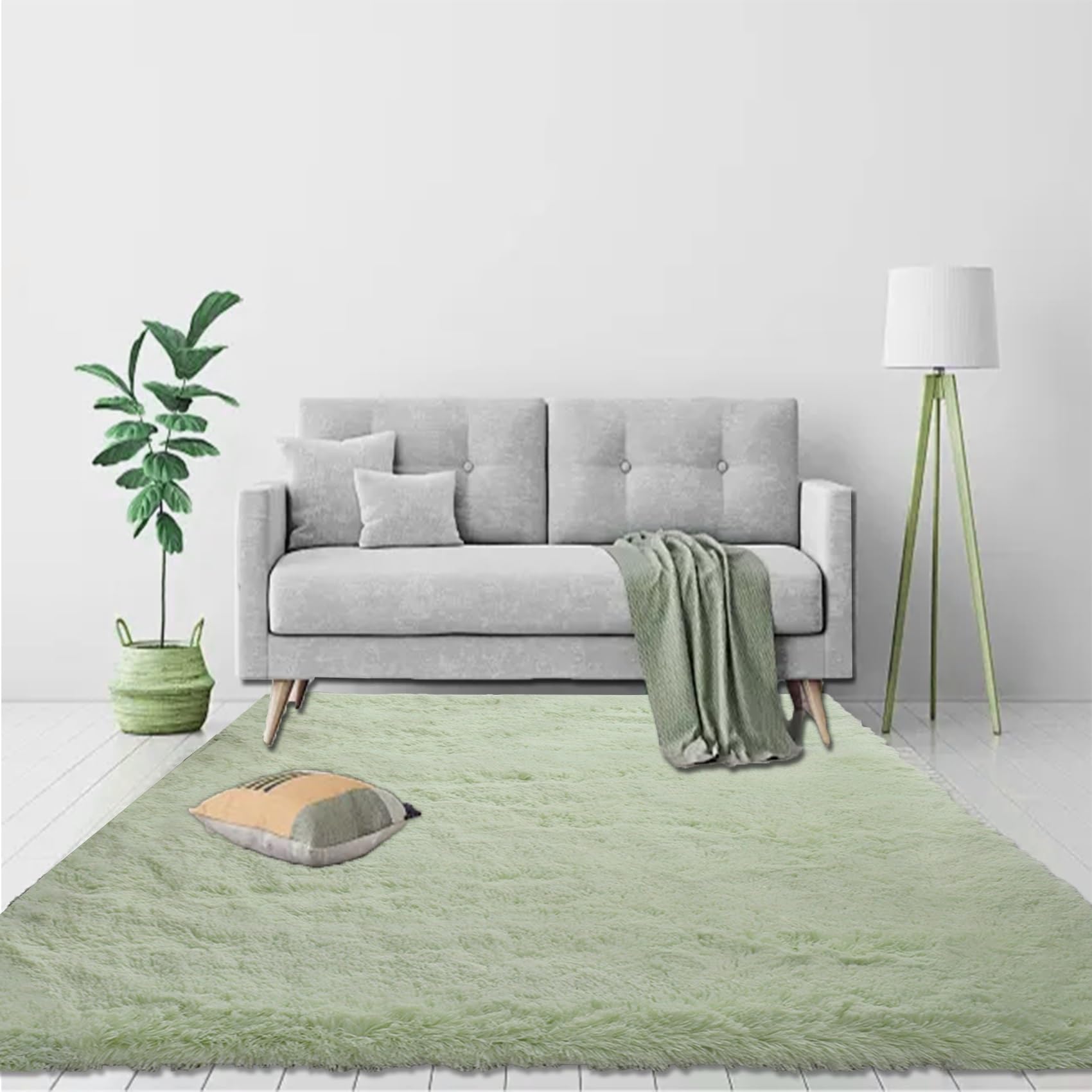 Tapis de salon moelleux antidérapant contre les sols froids