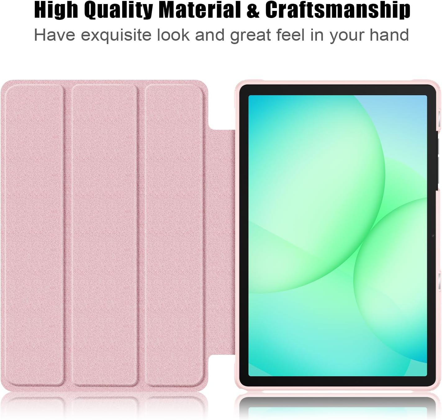 Gylint Hybrid Slim Case for Galaxy Tab A11+ Plus/A9+ Plus 11 Inch, Shockproof Clear Back Cover with Auto Wake/Sleep, Pink image 5