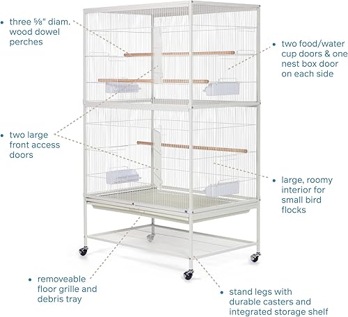 Vista 21 de Jaula de hierro forjado Prevue Hendryx Pet Products, XL, negro (Black Hammertone)