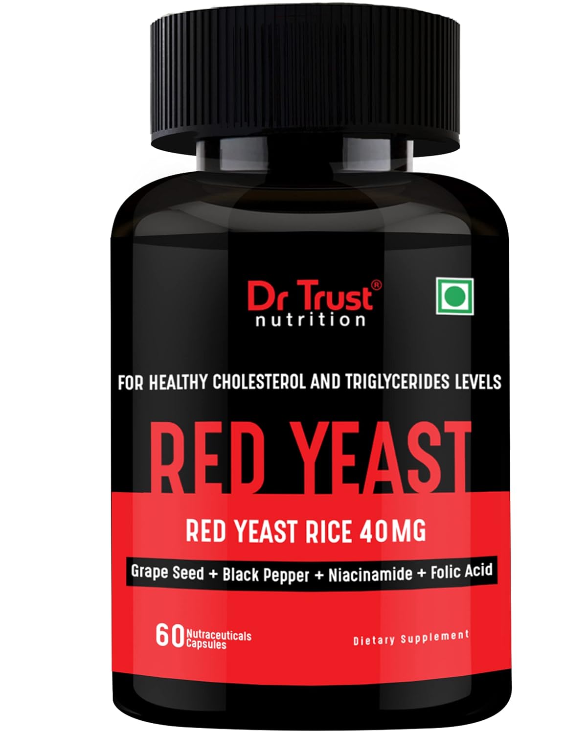 Buy Dr Trust Red Yeast Rice Capsule with Grape Seed,Black Pepper