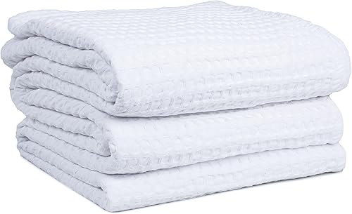 Miniatura 2 de HILLFAIR Manta 100 % algodón, tamaño XXL, de 120 x 120 pulgadas, tamaño familiar, tamaño familiar de 10 x 10 pies, mantas de gofre, mantas suaves y