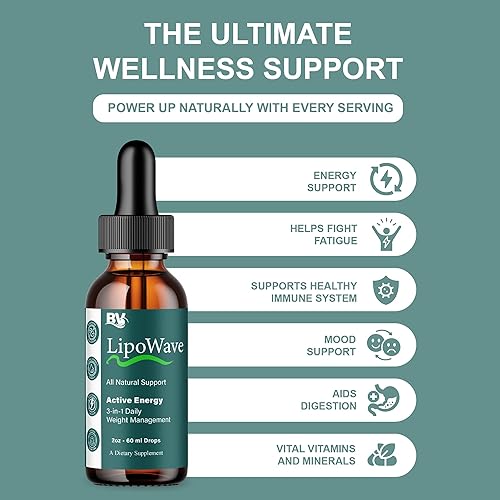 Miniatura 4 de BLUE VIBE Lipowave - Suplemento líquido para gotas de máxima fuerza, apoyo general para la salud y el bienestar, fórmula líquida de apoyo de energía