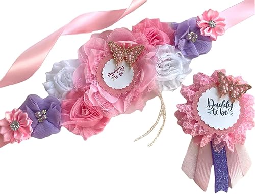 Pink and lavender Butterfly Mom to be Maternity Sash, Pink and lavender Butterfly Mom to Be Sash for Shower, Pink and lavender Butterfly Theme, Pink