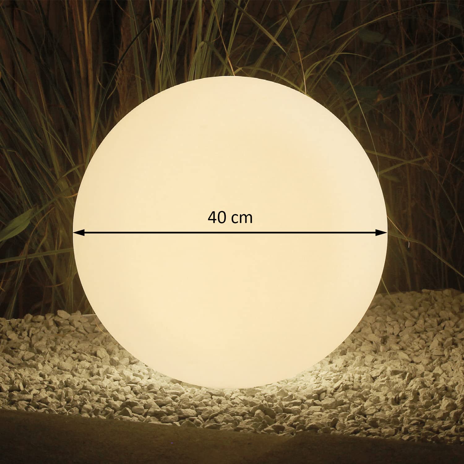 VELAMP Solar wiederaufladbare RGB-LED-Kugel 40cm. Mit Fernbedienung
