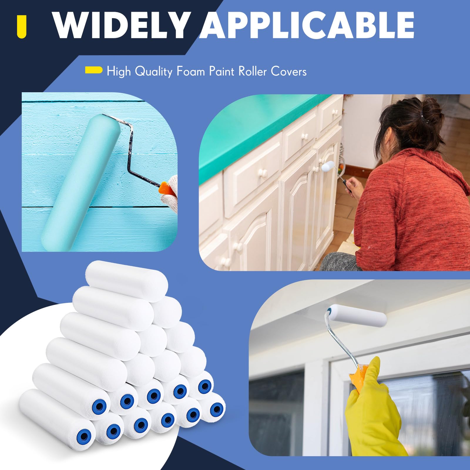 FoamPro 9 Paint Roller Cover For Semi-Smooth Surfaces | High Capacity Foam Roller Cover | House - View #3