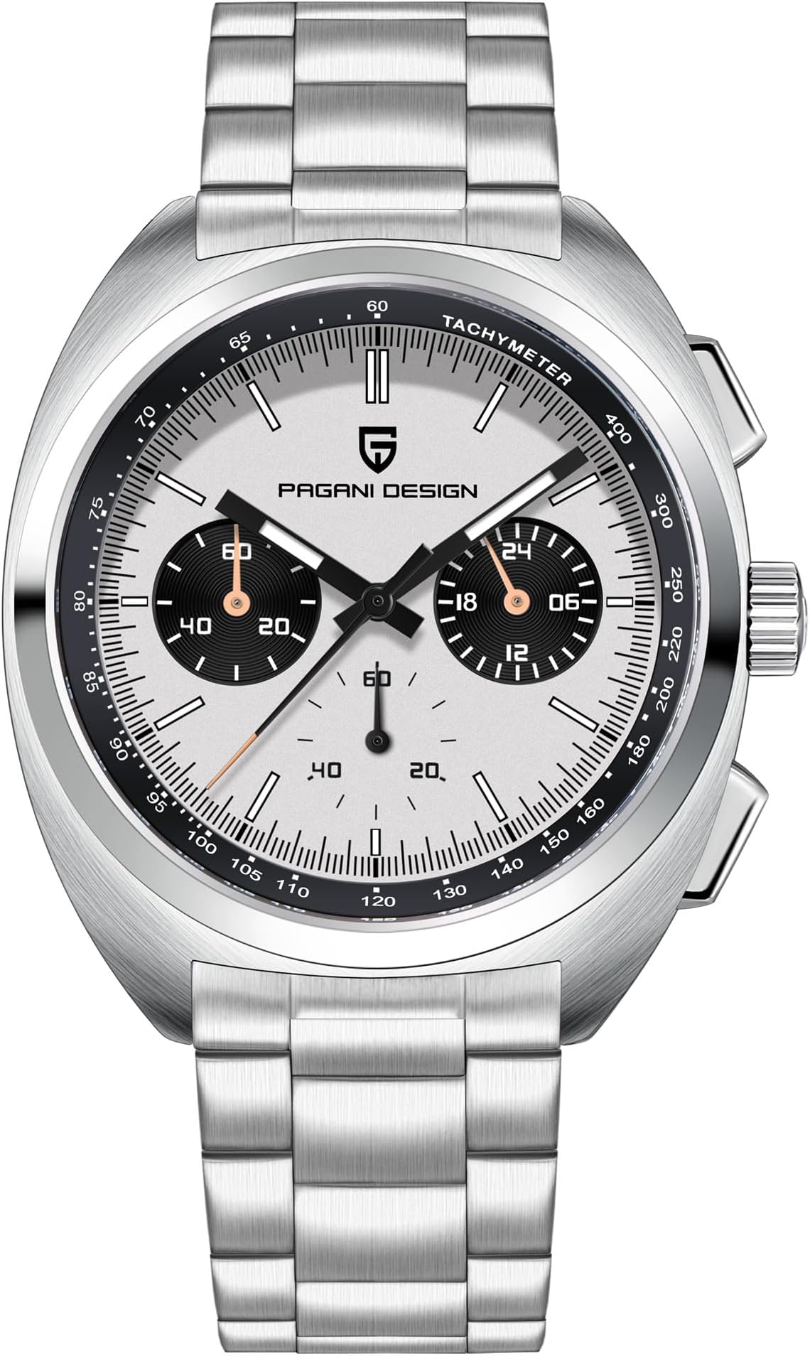 Pagani Design 1782 Men's Vintage Quartz Chronograph Watch AR Synthetic Sapphire VK63 Movement 100m Waterproof Multifunctional Sport Analog WristWatches
