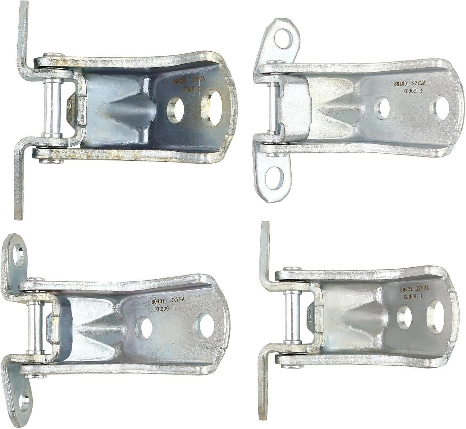 4PCS Front Door Hinge Set Compatible with 1997-2004 Nissan Navara D22 Pickup Truck Frontier NP300 Fiera Replaces 80401-3S300