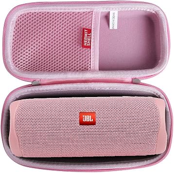 Hermitshell Hard Travel Case Fits JBL FLIP 5 / JBL FLIP 6 / JBL Flip 7 Waterproof Portable Bluetooth Speaker Pink