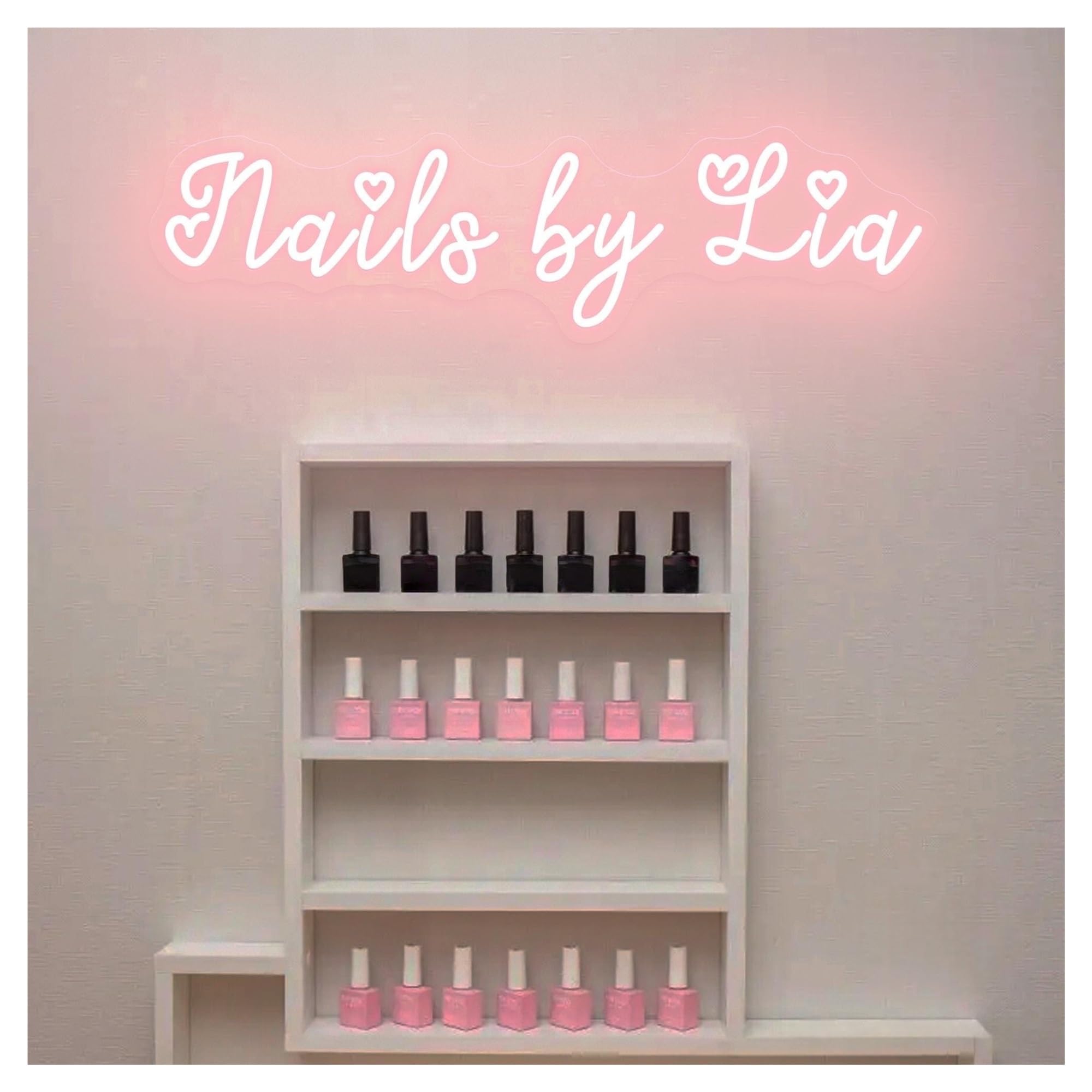 Shouxi B Sign Lamp Nail Salon Neon Sign, Studio Eauty Room Light, Usiness Wall Decor 45Cm(B)