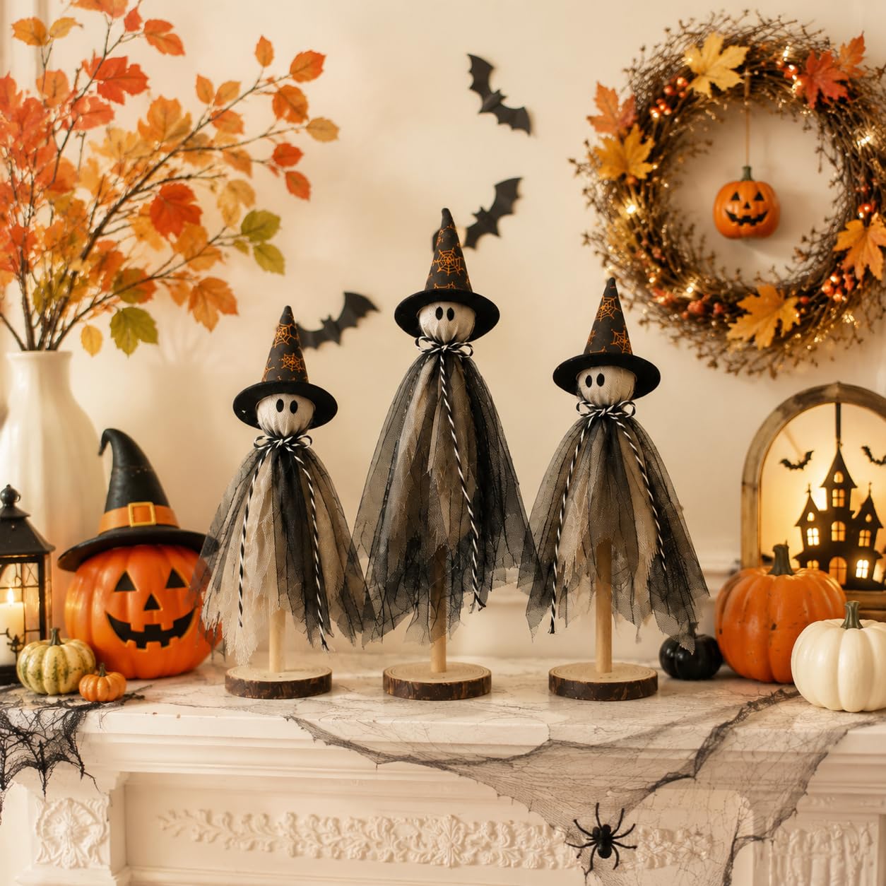 MULBOM Halloween Ghost Decorations--3 Pcs