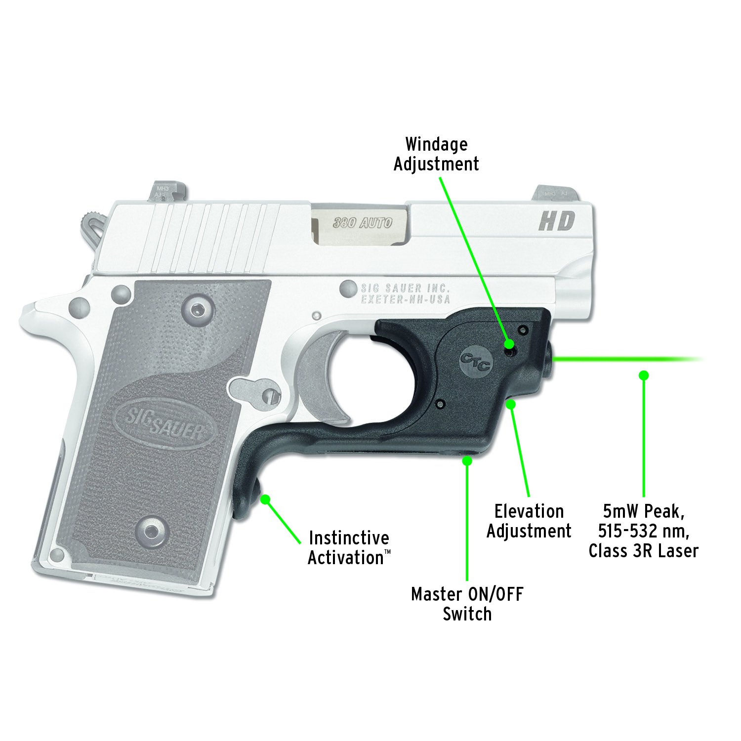 Amazon.com : Crimson Trace LG-492G Sig Sauer P238/P938