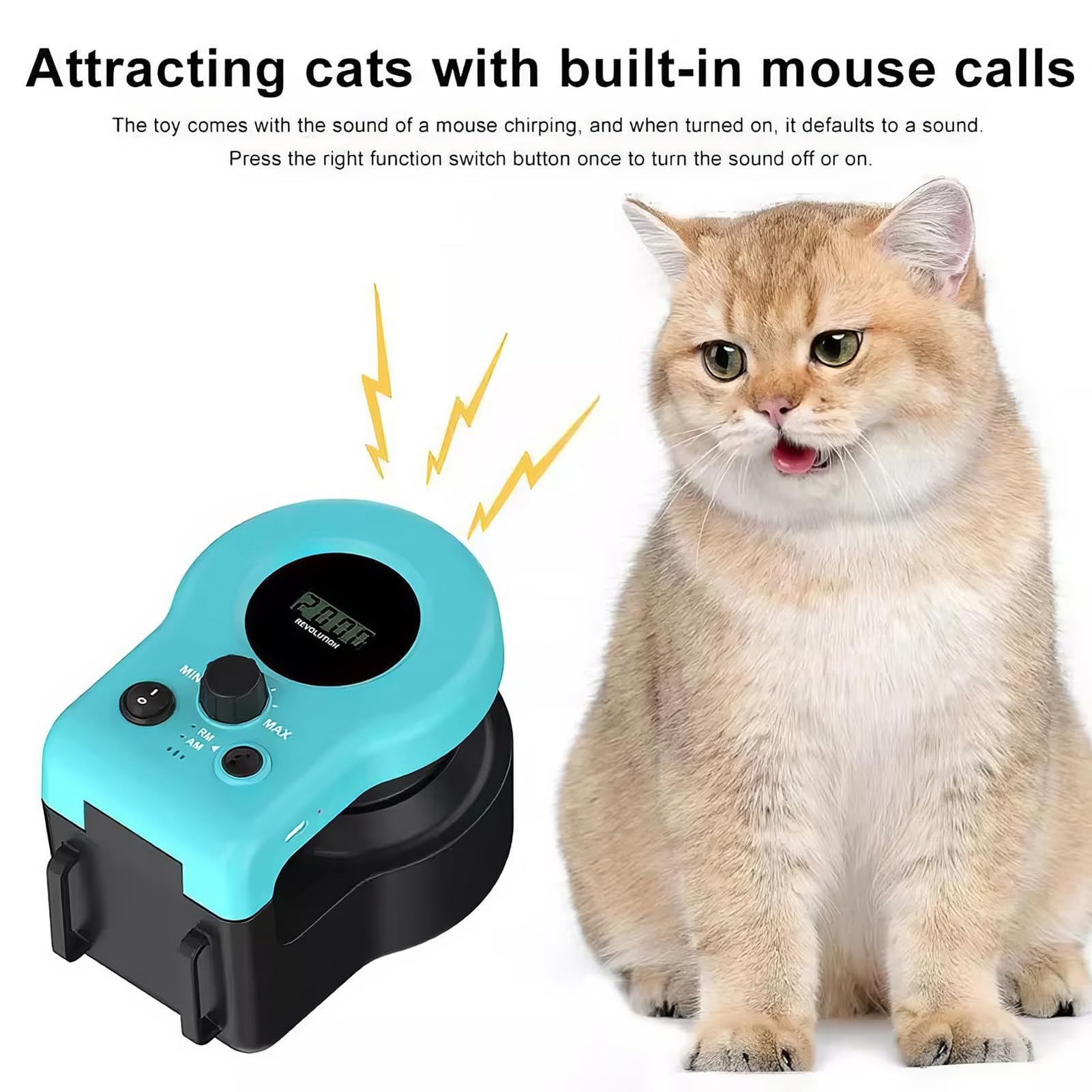 Juguete Interactivo for Gatos de Interior, Juguete de Caza de ratón de Gato, Juguetes de Plumas de Gato, Juguetes Inteligentes de Plumas de Gato, Cinta de Correr, Control automático